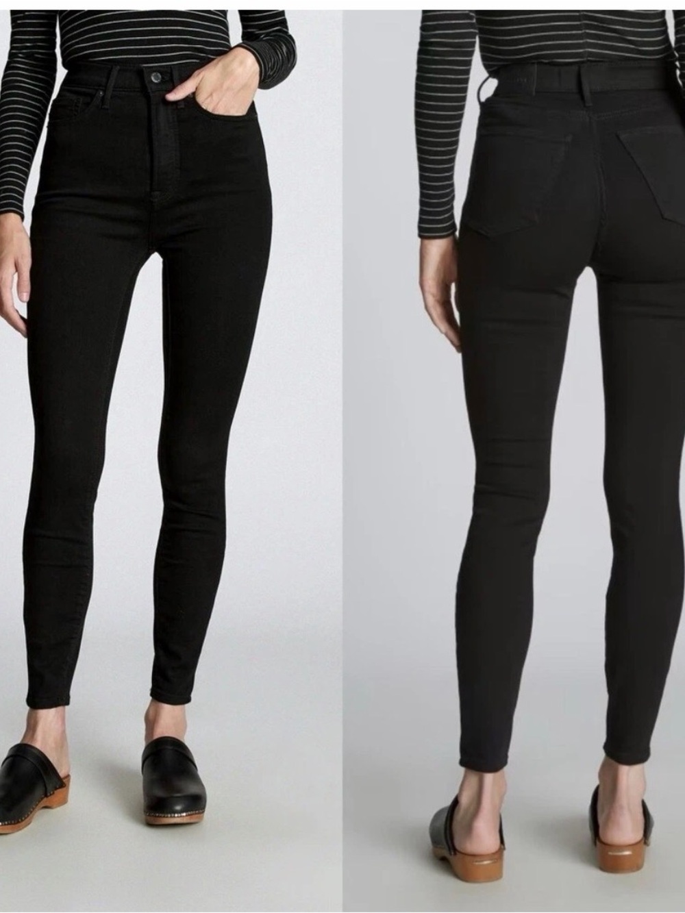 NWT Everlane The Way High Skinny Jean in Black Size 27 regular